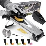 Mandoline de cuisine professionnelle coupe - lgumes inox  lames rglables julienne tranches lisses ...