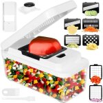 Mandoline professionnelle avec 7 lames interchangeables - coupe - l�gumes manuel pour oignons carottes ...