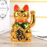 Maneki - neko chat agitant chanceux chinois bonheur pr famille office dcoration - rai