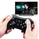 Manette classique sans fil pro controller gamepad pour nintendo wii u & c�ble usb