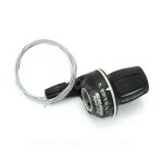 Manette de derailleur droite 7v. poignee tournante sram mrx - compatible shimano