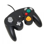 Manette de jeu - gamecube / wii - noir - filaire - ergonomique - prise en main rapide