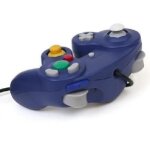 Manette de jeu - gamecube - compatible wii - filaire - couleur bleu - non vibration