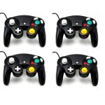 Manette de jeu - htdhfw - lot de 4 - noir - filaire - vibration