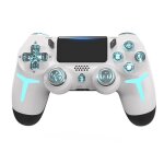 Manette de jeu sans fil bluetooth rgb pour consoles ps4 ps3 et pc�: manette 6 axes avec double vibration ...