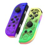 Manettes de jeu sans fil joy - con pour nintendo switch splatoon 3 oled multicolore manette jeux video ...