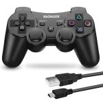 Manette de jeu sans fil pour ps3 bluetooth avec double vibration 6 axes tlcommande amovible pour playstation ...