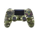 Manette de jeu sans fil ps4 - bluetooth - vibration double � six axes - vert camouflage
