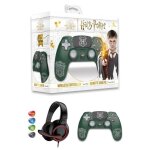Manette ps4 bluetooth harry potter serpentard verte lumineuse 3. 5 jack + casque pro - h3 210 ps4 - ps5 ...