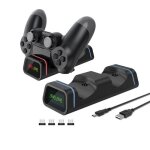 Manette ps4 chargeur ps4 station de charge rapide avec indicateur led pour manette sony playstation 4 ...