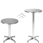 Mange debout aluminium diamètre table 60 cm diamètre pied 58 cm non - pliable hauteur réglable 70 / 110 ... Mange debout aluminium diamètre table 60 cm diamètre pied 58 cm non - pliable hauteur réglable 70 / 110 ...
