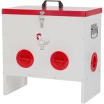 Mangeoire automatique � poules 6 portes 136 kg anti - gaspillage + verrou et poign�e pour poulailler ...