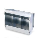 Mangeoire galvanis avec couvercle 4kg gris