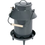 Mangeoire mtal broc  26 x 39 cm couleur ardoise pour basse cour. - animallparadise