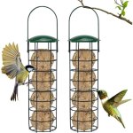 Mangeoire � oiseaux 2pcs - aucune - support � boules de graisse pour oiseaux sauvages - suspendre m�tal ...