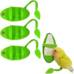 Mangeoire pour oiseaux - os de seiche - plastique - 4pcs - int�rieur - vert