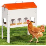 Mangeoire poules m�tal 5 kg distributeur graines r�glable hauteur pour poules canards pigeons