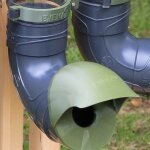 Mangeoire poule en plastique vert tube opaque gris 5kg prima 2 - evena