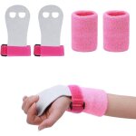 Maniques de gymnastique pour filles en cuir avec prot�ge - poignets ensemble fitness usage sportif .