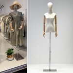 Mannequin couture femme avec bras en bois pour shop de v�tements studio photohauteur r�glable 140 - 190cm ...