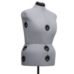 Mannequin de robe ajustable - wiens - gris - taille l 44 - 50 - buste 112 - 127 cm - taille 94 - 109 ...
