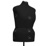 Mannequin de robe ajustable - wiens - noir - taille l 44 - 50 - buste 112 - 127 cm - taille 94 - 109 ...