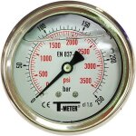 Manometre inox bain glycrine o63 mle 8 - 13 axial 250 bars