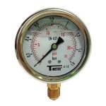 Manom�tre inox bain glyc�rine �63 m�le 8 - 13 radial 16 bar
