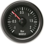 Manometre youngtimer pression de turbo boost noir o52mm