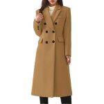 Manteau femmes chaud longue epais slim fit business hiver trench - coat xh739 kaki