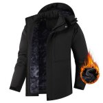 Manteau homme hiver imperm�able doubl� polaire chaud avec capuche amovible veste epaisse multi - poches ...