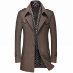 Manteau homme en laine chaud court epais slim fit business hiver trench - coat xh720 caf�
