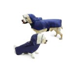 Manteau imperm�able chien avec capuche et bandes r�fl�chissantes - veste pluie en nylon ajustable taille ...