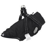 Manteau imperm�able pour chien - vidaxl - harnais int�gr� - l40 - noir - imperm�able - doublure polaire ...