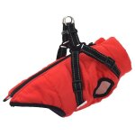 Manteau imperm�able pour chien - vidaxl - harnais int�gr� - r�fl�chissant - l40 - rouge - polyester et ...