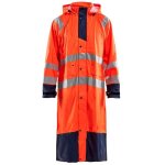 Manteau de pluie - blaklader - haute visibilit� - imperm�able - orange / marine - taille xs