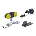 Mantion garniture saf80 pour porte coulissante 80 kg ? kit complet (2 montures 2 but�es r�glables guide ...