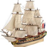 Maquette bateau en bois : lhermione la fayette