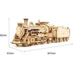 Maquette en bois - train - 308 pices - robotime - modle train - multicolore - enfant - mixte