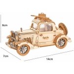 Maquette en bois - voiture vintage - 164 pices