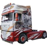 Maquette camion daf xf - 105 showtruck rouge or mtal naturel