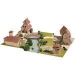 Maquette en c�ramique : diorama : ensemble rural