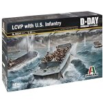 Maquette - italeri - lcvp avec infanterie d - day us - bx - a3 - 5 - t48