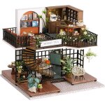 Maquette maison miniature pour adulte  construire diy maison de poupe miniature bois en kit avec meubles ...