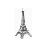 Maquette mtal 3d - tour eiffel - gris - 1 pice -  partir de 14 ans - mixte