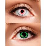 Lentilles de contact sans correction duo sanglant et vert adulte Lentilles de contact sans correction duo sanglant et vert adulte