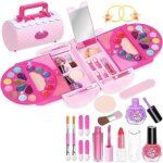 Maquillage enfant fille avec coffret 45 couleurs malette mmaquillage petite enfant fille jouet cadeau ...