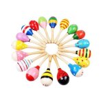Maracas en bois � motif jeu montessori