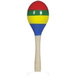 Maraca bois musique percussion 20cm multicolore