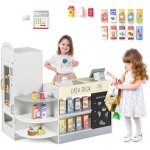 Marchande enfants costway 15 accessoires distributeur automatique picerie enfants avec tableau noir3 ...